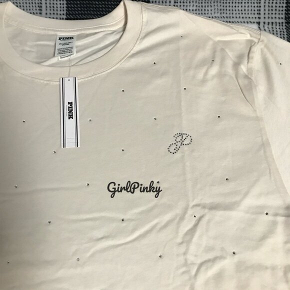 VS PINK LEGGINGS OUTFIT WITH LONG SLEEVE CAMPUS BLING LOGO TEE IN SIZE 2X - Picture 7 of 11